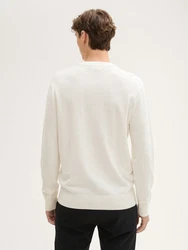 TOM TAILOR Pullover Weiß/Creme/Beige/Khaki