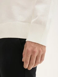 TOM TAILOR Pullover Weiß/Creme/Beige/Khaki