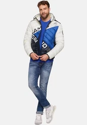CAMP DAVID Steppjacke (1-St) navy/royalblau/wei