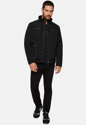 CAMP DAVID Winterjacke schwarz/weiß