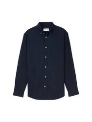 TOM TAILOR Langarmhemd Dunkelblau/Hellblau/Blau