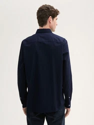TOM TAILOR Langarmhemd Dunkelblau/Hellblau/Blau