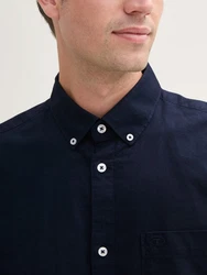 TOM TAILOR Langarmhemd Dunkelblau/Hellblau/Blau
