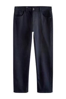 Next Straight Jeans Classic Straight Fit Jeans mit Stretch Dunkelblau/Blau