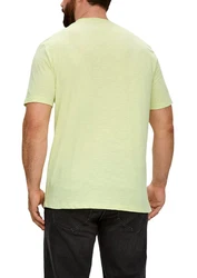 s.Oliver Kurzarmshirt T-Shirt mit Flammgarn-Struktur und Logo-Print Hellgrün/Neonfarben/Grün