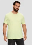 s.Oliver Kurzarmshirt T-Shirt mit Flammgarn-Struktur und Logo-Print Hellgrün/Neonfarben/Grün