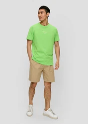 s.Oliver Kurzarmshirt T-Shirt mit Logo-Print Artwork Neonfarben/Grün/Hellgrün