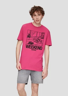 QS Kurzarmshirt mit Frontprint