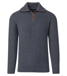 CASAMODA Strickpullover Stricktroyer Dunkelblau/Hellblau/Grau