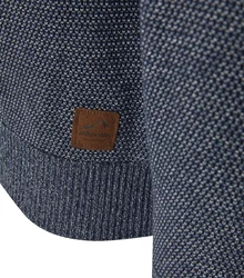 CASAMODA Strickpullover Stricktroyer Dunkelblau/Hellblau/Grau