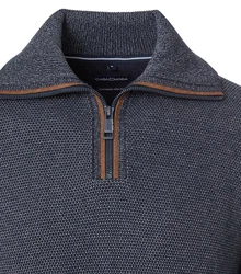 CASAMODA Strickpullover Stricktroyer Dunkelblau/Hellblau/Grau