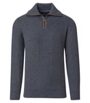 CASAMODA Strickpullover Stricktroyer Dunkelblau/Hellblau/Grau