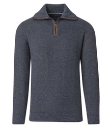 CASAMODA Strickpullover Stricktroyer Dunkelblau/Hellblau/Grau