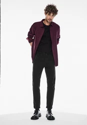 STREET ONE MEN Chinohose Schwarz/Bordeaux/Dunkelrot/Lila