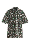 Next Poloshirt Polo-Shirt im weihnachtlichen Print Grün/Dunkelgrün/Mischfarben