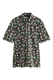 Next Poloshirt Polo-Shirt im weihnachtlichen Print Grün/Dunkelgrün/Mischfarben
