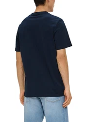 s.Oliver T-Shirt Kurzarmshirt Dunkelblau/Silber/Blau/Mischfarben