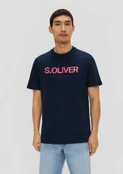 s.Oliver T-Shirt Kurzarmshirt Dunkelblau/Silber/Blau/Mischfarben
