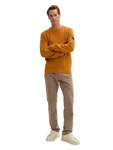 TOM TAILOR Crewneck Strickpullover Gelb/Braun