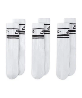 Nike Sportswear Freizeitsocken Essential Crew Stripe Weiß/Dunkelblau/Schwarz/Grau