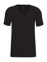 CALIDA Unterziehshirt Cotton Code V-Shirt Daywear Basic Schwarz (14590)