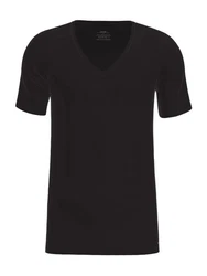 CALIDA Unterziehshirt Cotton Code V-Shirt Daywear Basic Schwarz (14590)