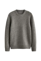 Next Rundhalspullover Regular Fit Grau/Dunkelgrau/Hellgrau