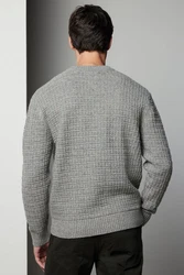 Next Rundhalspullover Regular Fit Grau/Dunkelgrau/Hellgrau