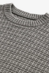 Next Rundhalspullover Regular Fit Grau/Dunkelgrau/Hellgrau