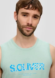 s.Oliver Shirttop mit Frontprint Grün/Hellblau/Hellgrün