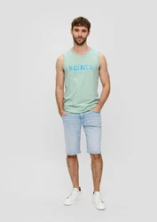 s.Oliver Shirttop mit Frontprint Grün/Hellblau/Hellgrün