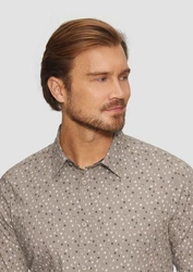 s.Oliver Hemd Beige/Khaki/Braun