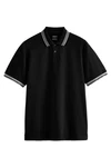 Next Poloshirt Pikee im Regular Fit mit Kragenstreifen Schwarz/Dunkelblau