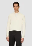 s.Oliver BLACK LABEL Strickpullover mit Troyer-Kragen Weiß/Beige/Gelb/Khaki/Creme/Orange