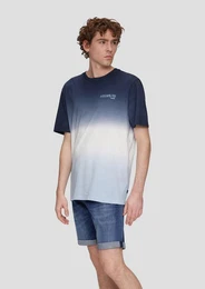 Kurzarmshirt Baumwoll-T-Shirt mit Farbverlauf