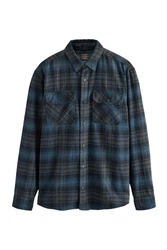Next Langarmhemd Westernhemd Blau/Hellblau