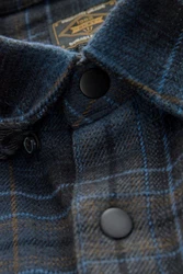 Next Langarmhemd Westernhemd Blau/Hellblau