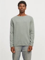 Jack & Jones Rundhalspullover JJEHILL KNIT CREW NECK NOOS Dunkelgrün/Grün/Hellgrün/Khaki