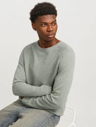 Jack & Jones Rundhalspullover JJEHILL KNIT CREW NECK NOOS Dunkelgrün/Grün/Hellgrün/Khaki