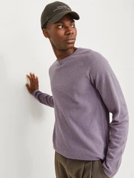 Jack & Jones Rundhalspullover JJEHILL KNIT CREW NECK NOOS lila