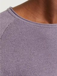 Jack & Jones Rundhalspullover JJEHILL KNIT CREW NECK NOOS lila