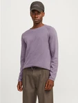 Jack & Jones Rundhalspullover JJEHILL KNIT CREW NECK NOOS lila