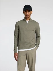 SELECTED HOMME Rundhalspullover Berg Khaki