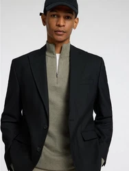SELECTED HOMME Rundhalspullover Berg Khaki