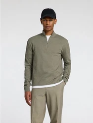 SELECTED HOMME Rundhalspullover Berg Khaki