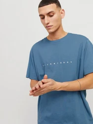 JACK & JONES T-Shirt JJEstar Blau/Hellblau