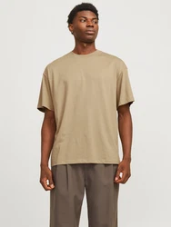 JACK & JONES T-Shirt JJEBradley Khaki/Beige/Braun