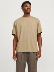 JACK & JONES T-Shirt JJEBradley Khaki/Beige/Braun