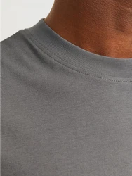 JACK & JONES T-Shirt JJEBradley Dunkelgrau/Hellgrau/Grau