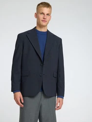 SELECTED HOMME Rundhalspullover SLHDane Dunkelblau/Blau/Hellblau